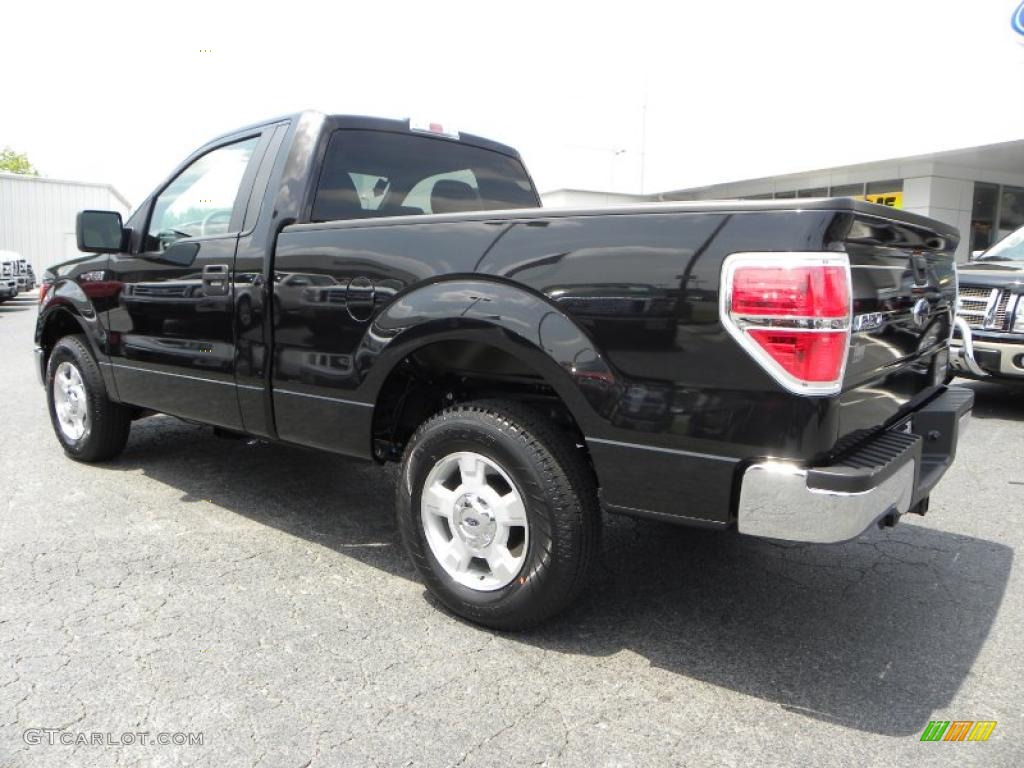 2010 F150 XLT Regular Cab - Tuxedo Black / Medium Stone photo #24