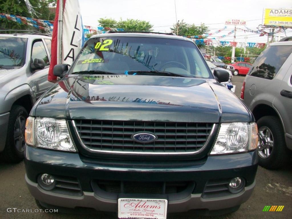 2002 Explorer XLT 4x4 - Aspen Green Metallic / Medium Parchment photo #5