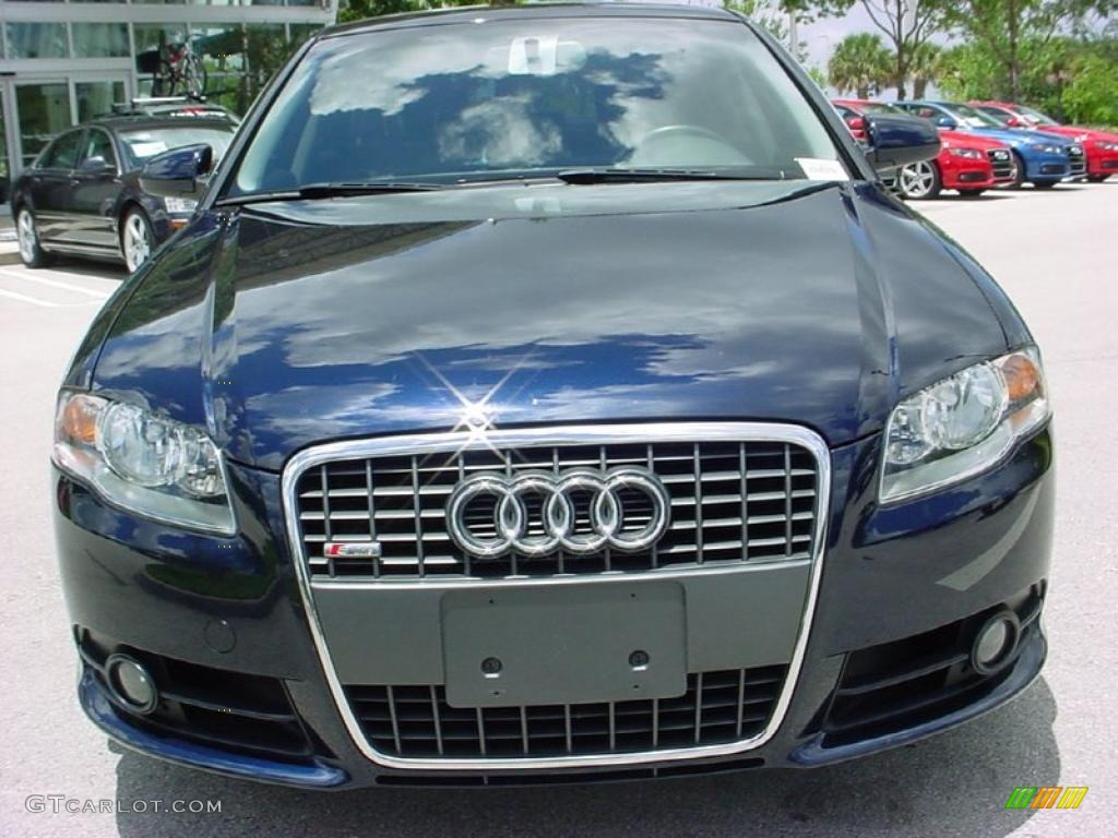 2008 A4 2.0T Special Edition Sedan - Deep Sea Blue Pearl Effect / Black photo #8