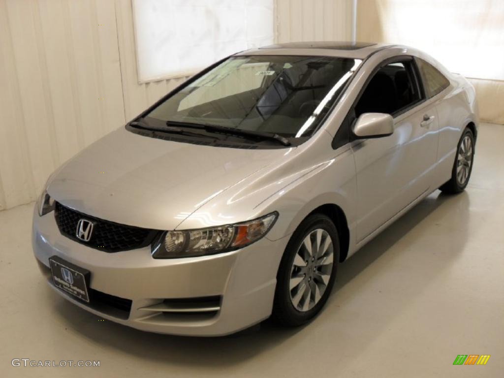 2010 Civic EX Coupe - Alabaster Silver Metallic / Black photo #1