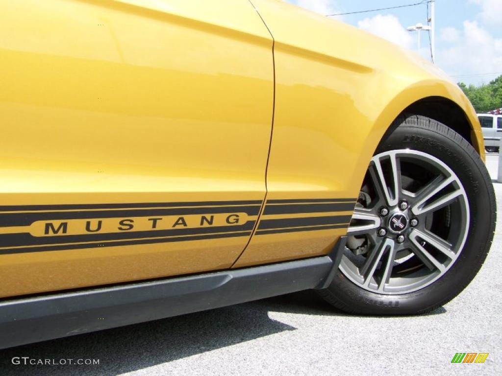 2010 Mustang V6 Premium Convertible - Sunset Gold Metallic / Charcoal Black photo #9
