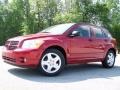 2008 Inferno Red Crystal Pearl Dodge Caliber SXT  photo #5