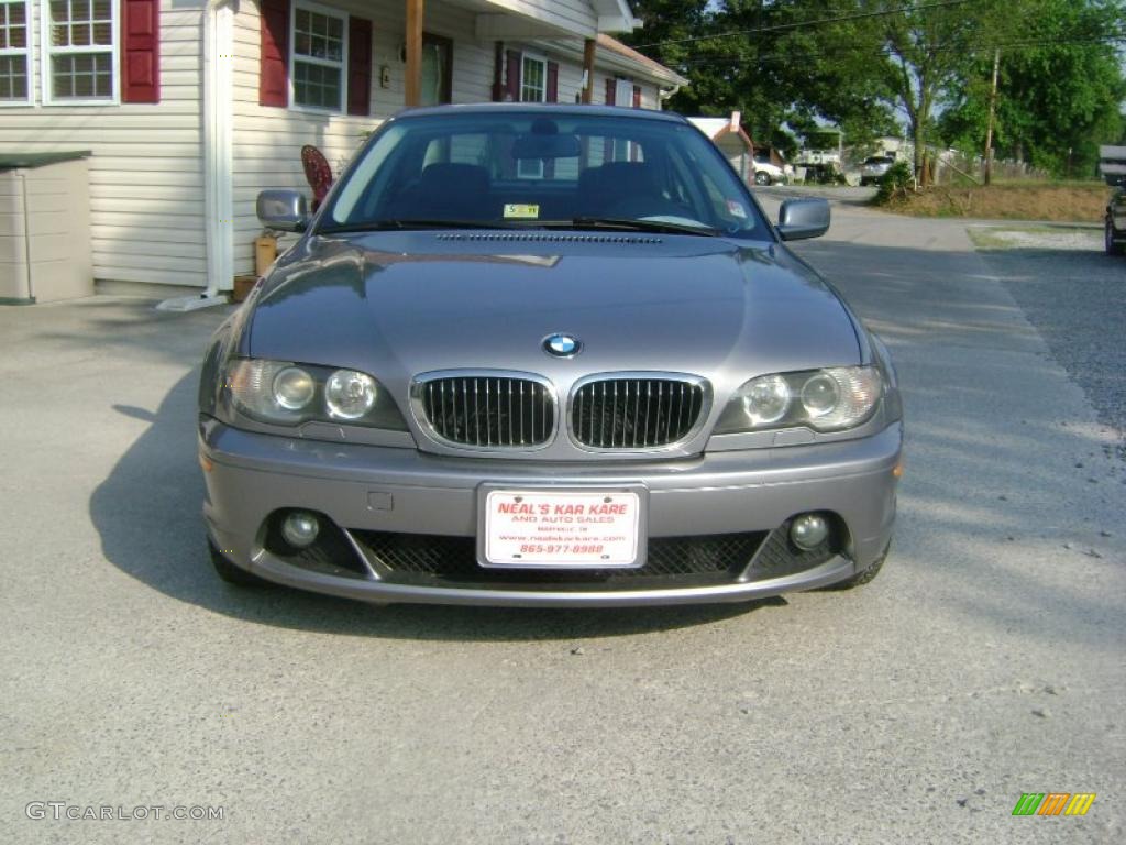 2004 3 Series 325i Coupe - Silver Grey Metallic / Black photo #2