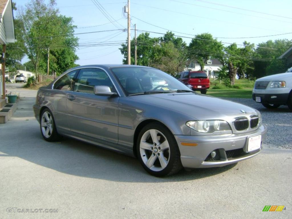 2004 3 Series 325i Coupe - Silver Grey Metallic / Black photo #3