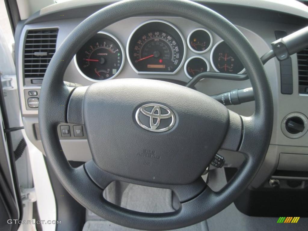 2010 Tundra Double Cab 4x4 - Super White / Graphite Gray photo #11