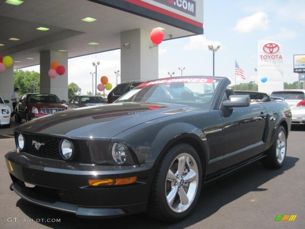 2008 Mustang GT Premium Convertible - Black / Dark Charcoal/Medium Parchment photo #1