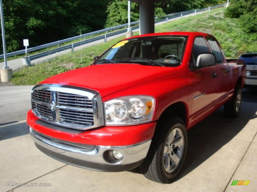 2007 Ram 1500 Big Horn Edition Quad Cab 4x4 - Flame Red / Medium Slate Gray photo #5