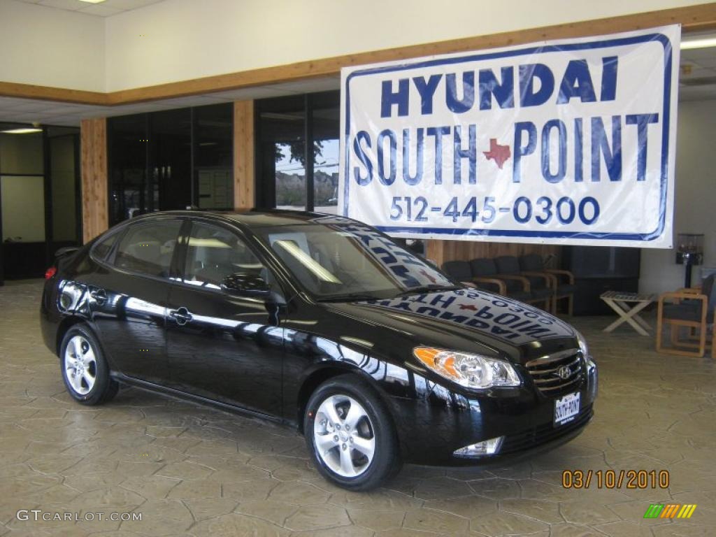 2010 Elantra SE - Ebony Black / Gray photo #2