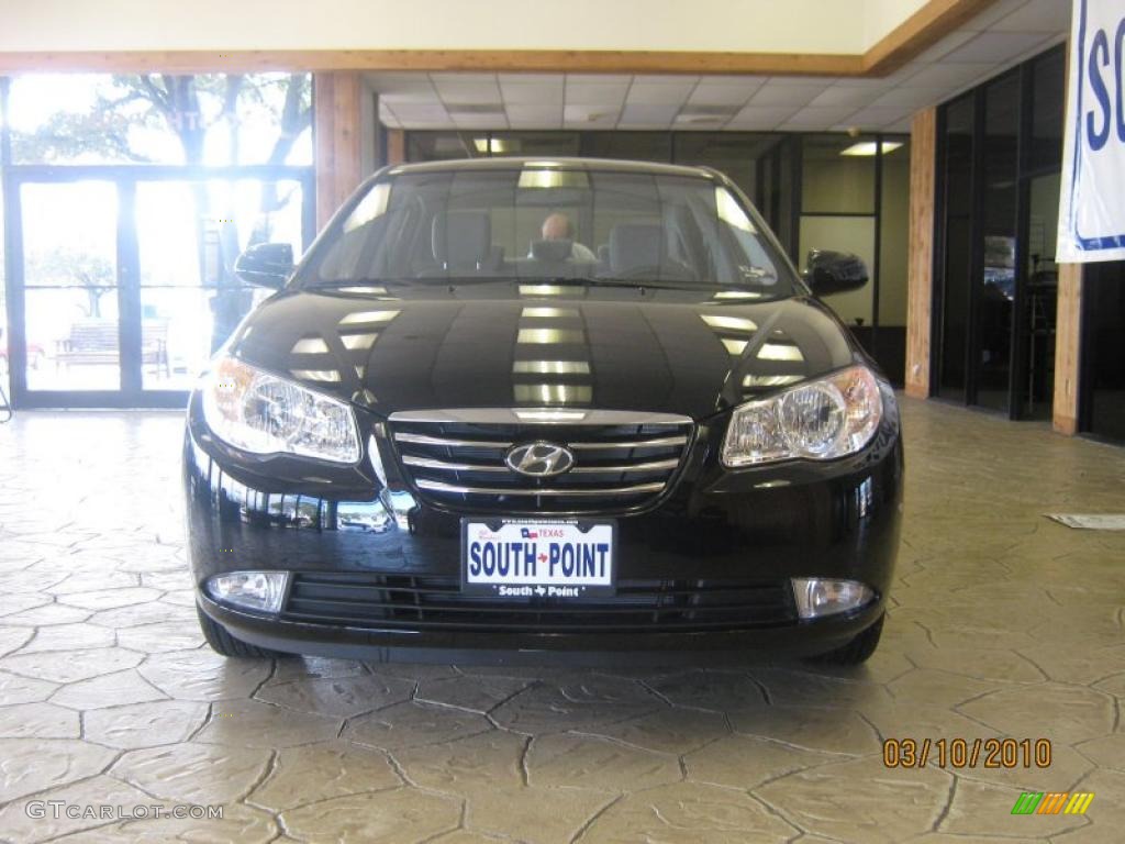 2010 Elantra SE - Ebony Black / Gray photo #3