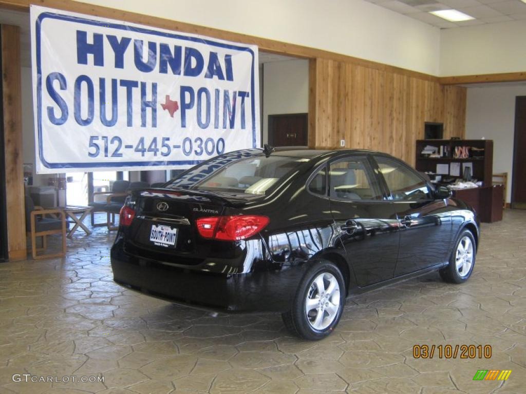 2010 Elantra SE - Ebony Black / Gray photo #4