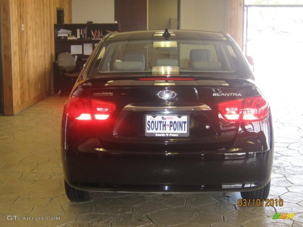 2010 Elantra SE - Ebony Black / Gray photo #6