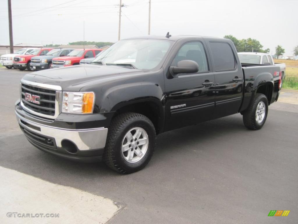 2010 Sierra 1500 SLE Crew Cab 4x4 - Onyx Black / Ebony photo #1