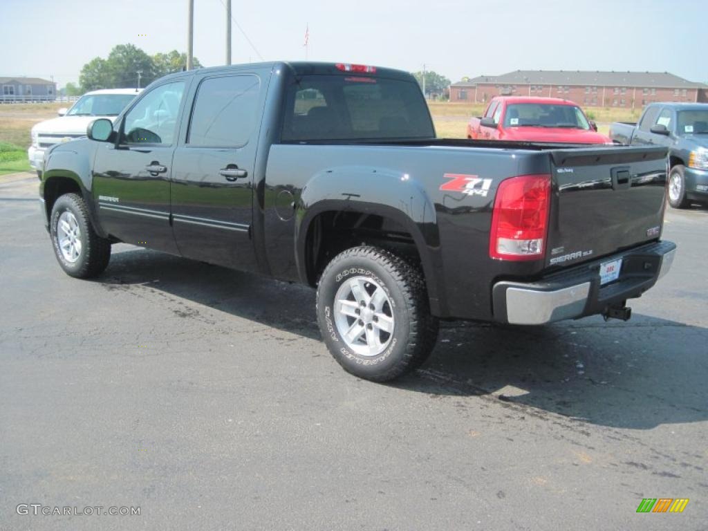 2010 Sierra 1500 SLE Crew Cab 4x4 - Onyx Black / Dark Titanium/Light Titanium photo #6