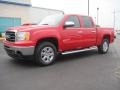 2010 Fire Red GMC Sierra 1500 SLE Crew Cab 4x4  photo #1
