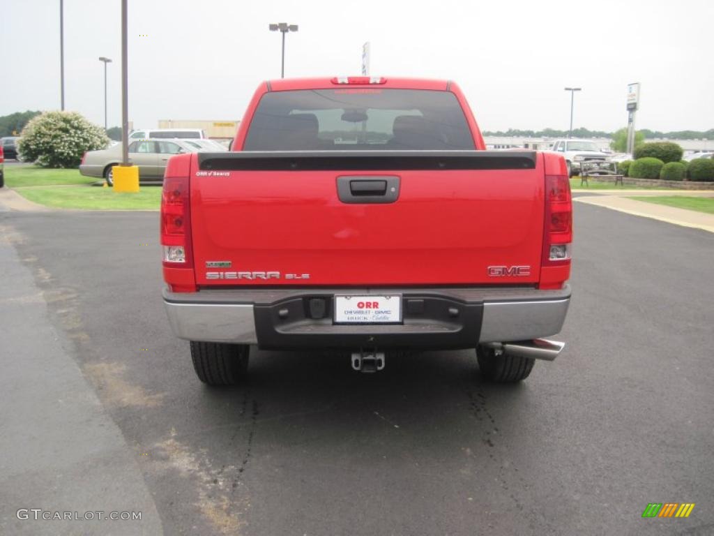2010 Sierra 1500 SLE Crew Cab 4x4 - Fire Red / Ebony photo #5
