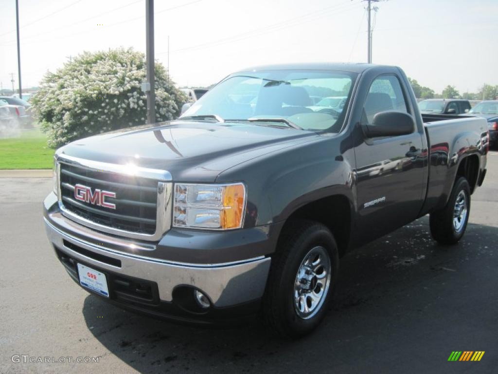 2010 Sierra 1500 Regular Cab - Storm Gray Metallic / Dark Titanium photo #1