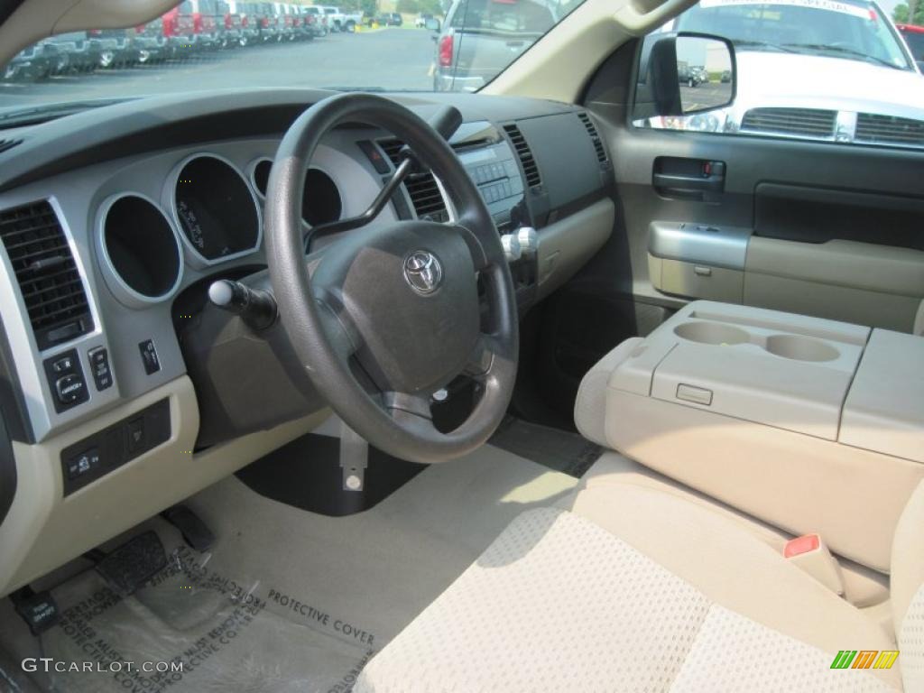 2009 Tundra SR5 Double Cab - Timberland Green Mica / Sand photo #9