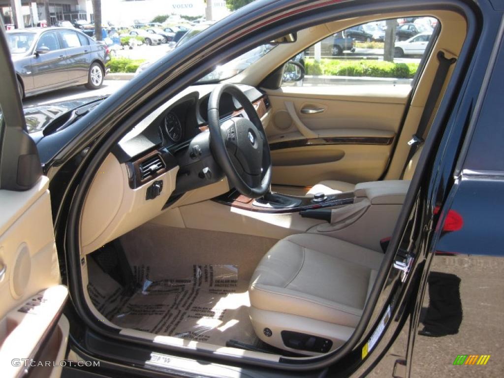 2007 3 Series 328i Wagon - Jet Black / Beige photo #9