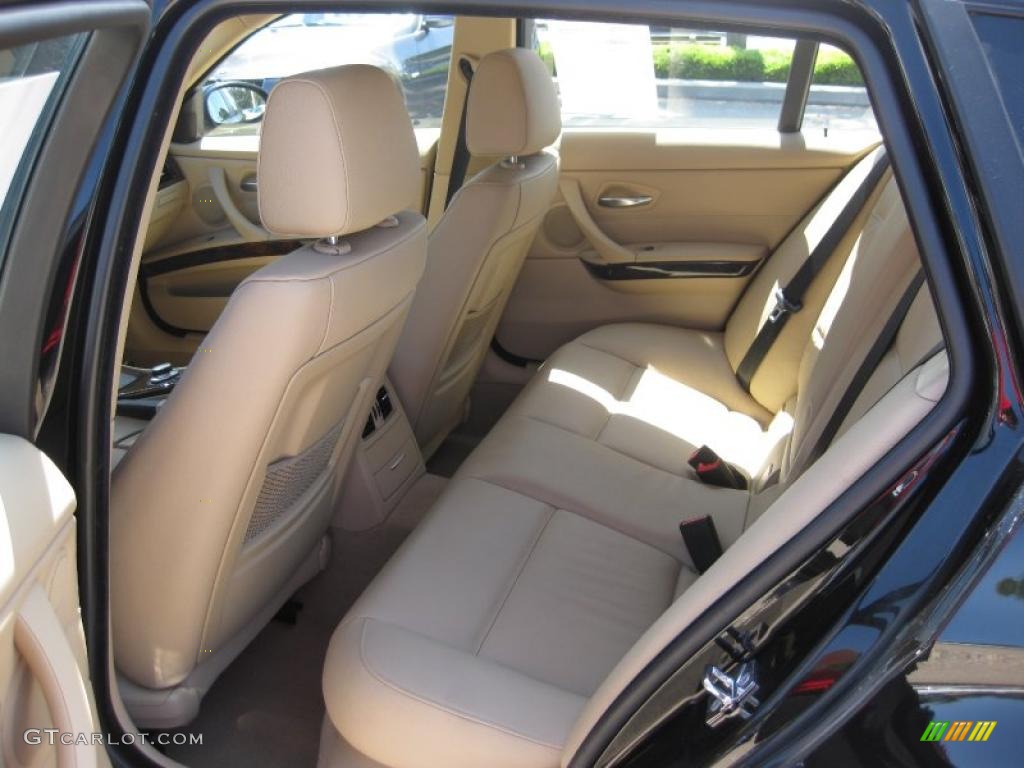 2007 3 Series 328i Wagon - Jet Black / Beige photo #10