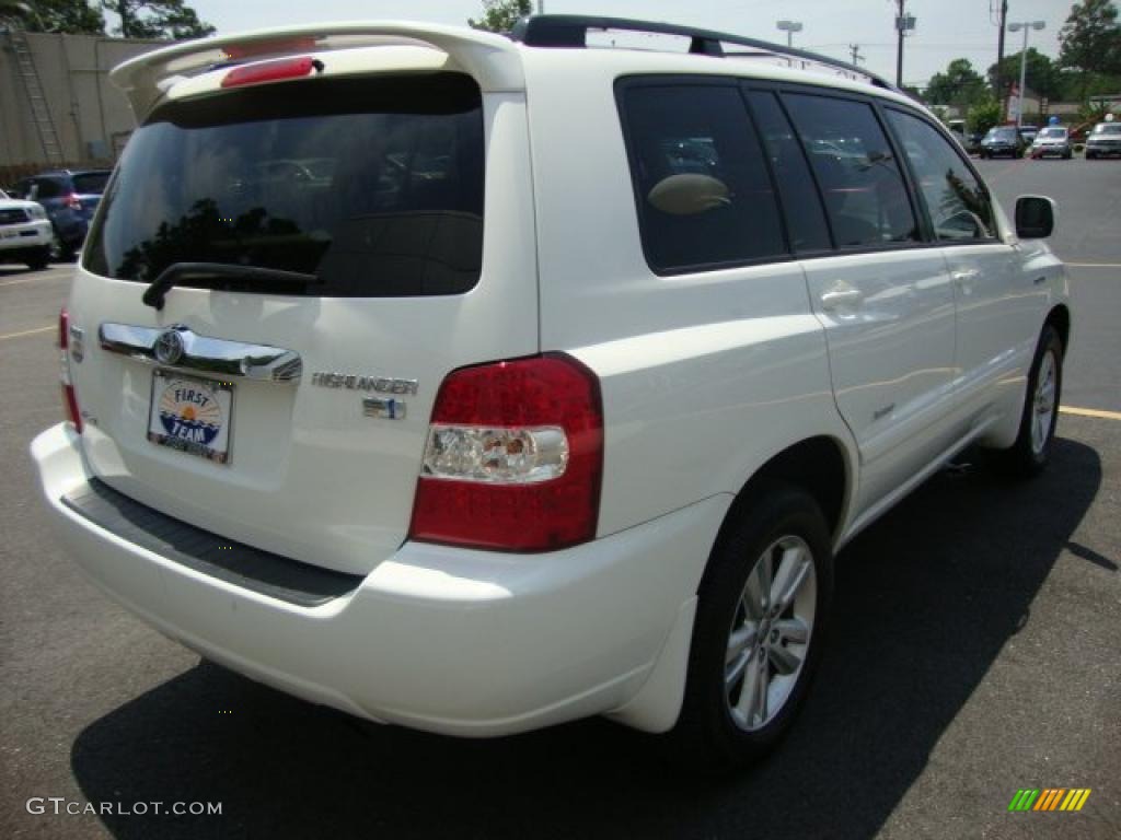 2007 Highlander Hybrid Limited 4WD - Super White / Ash Gray photo #5