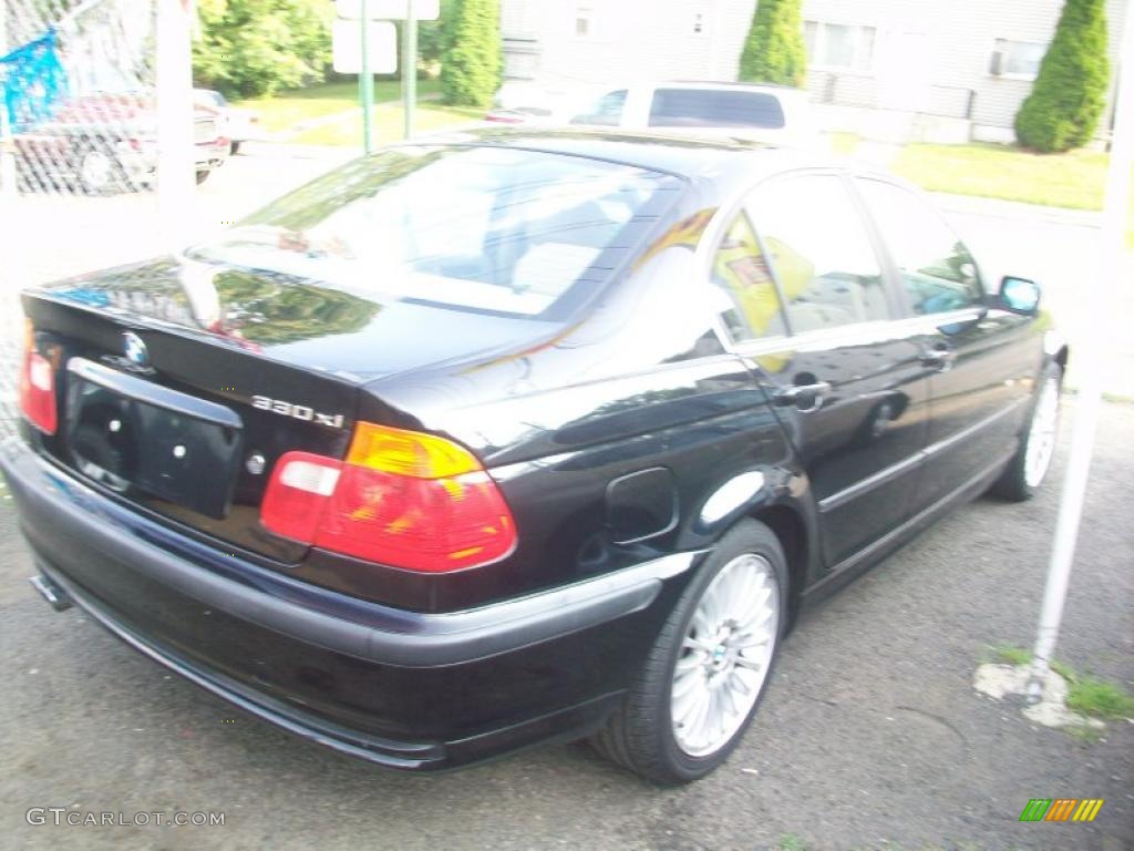 2001 3 Series 330xi Sedan - Jet Black / Sand photo #31