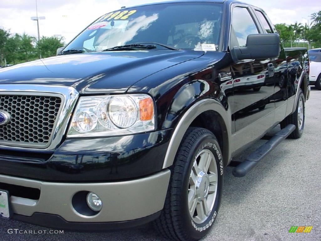 2006 F150 Lariat SuperCrew - Black / Black photo #14
