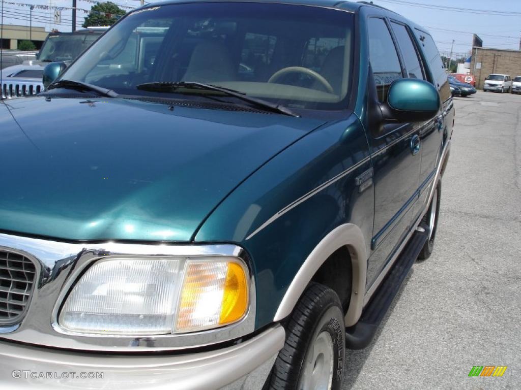 1998 Expedition Eddie Bauer 4x4 - Pacific Green Metallic / Medium Prairie Tan photo #3