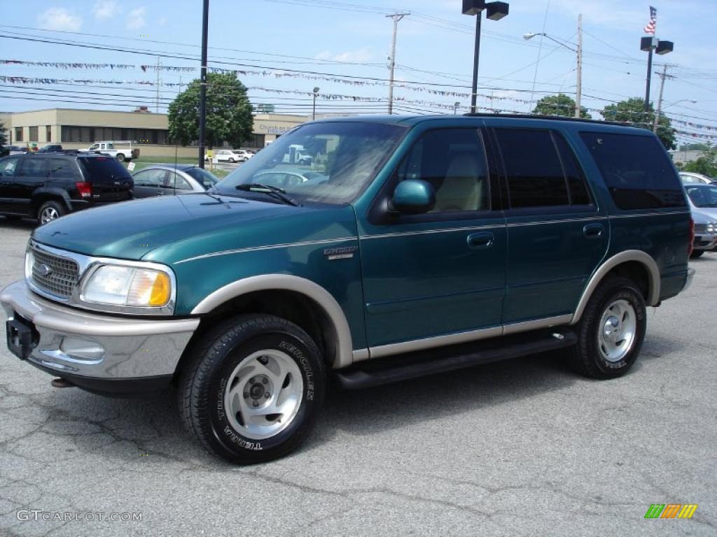 1998 Expedition Eddie Bauer 4x4 - Pacific Green Metallic / Medium Prairie Tan photo #5