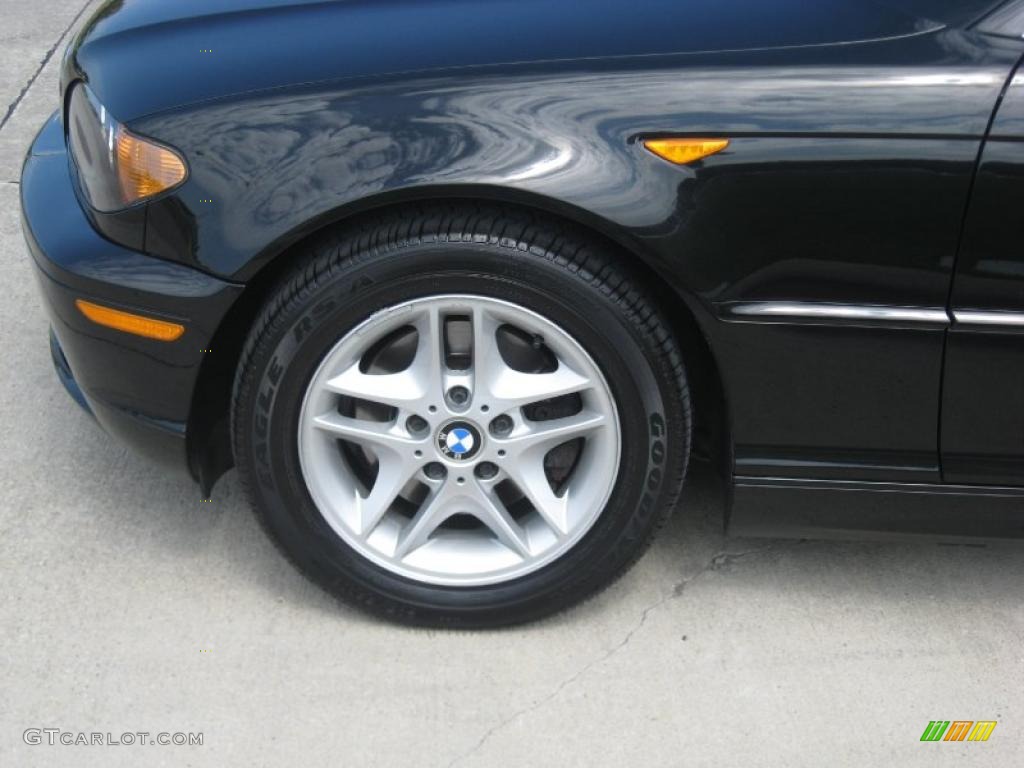 2004 3 Series 325i Convertible - Black Sapphire Metallic / Natural Brown photo #12