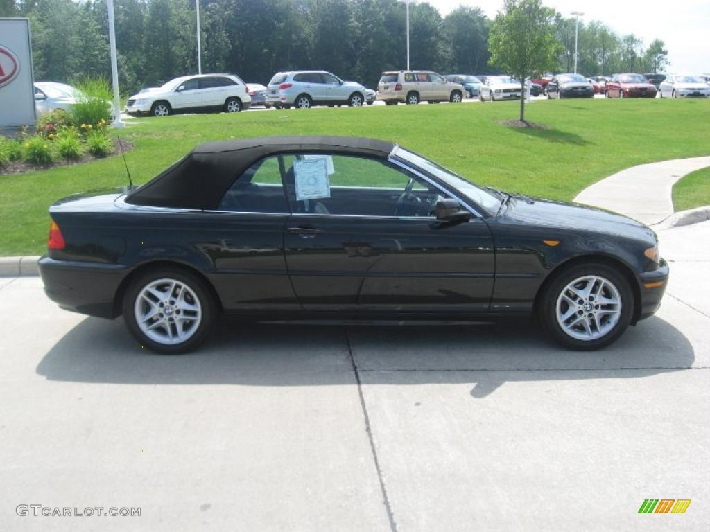 2004 3 Series 325i Convertible - Black Sapphire Metallic / Natural Brown photo #30