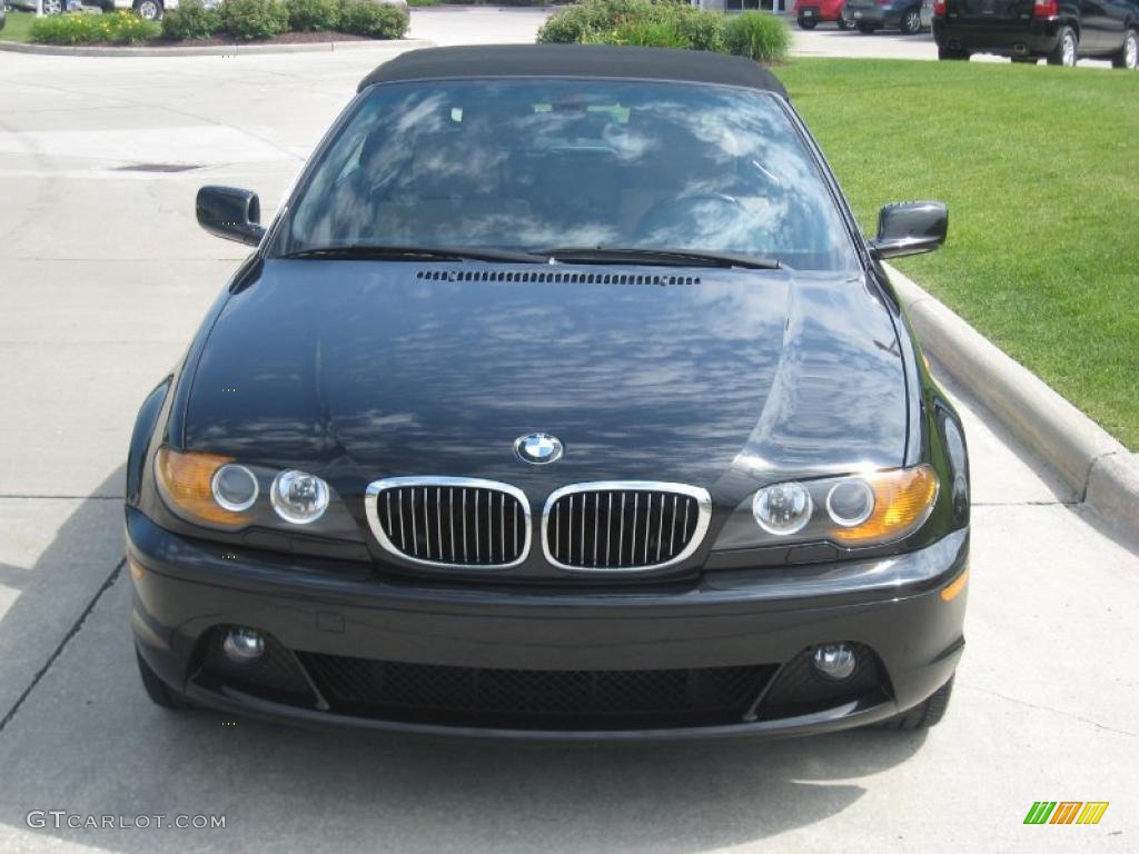 2004 3 Series 325i Convertible - Black Sapphire Metallic / Natural Brown photo #36