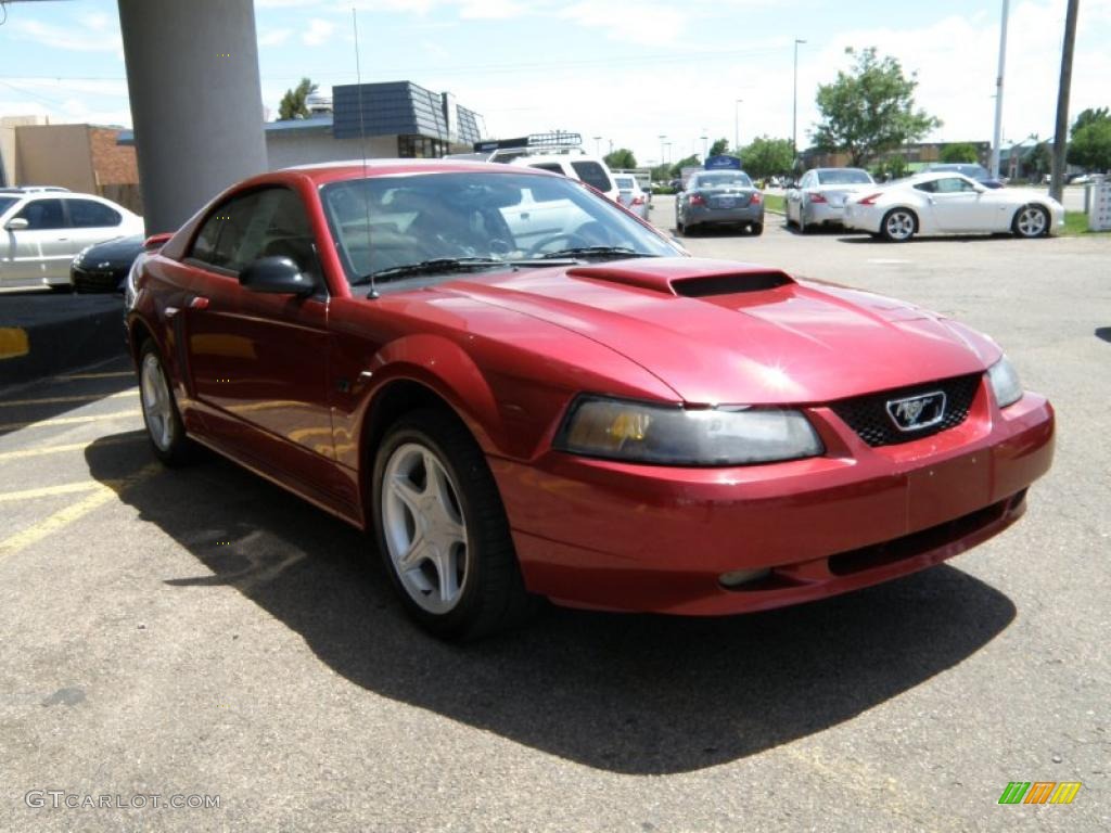 2003 Mustang GT Coupe - Redfire Metallic / Medium Parchment photo #3