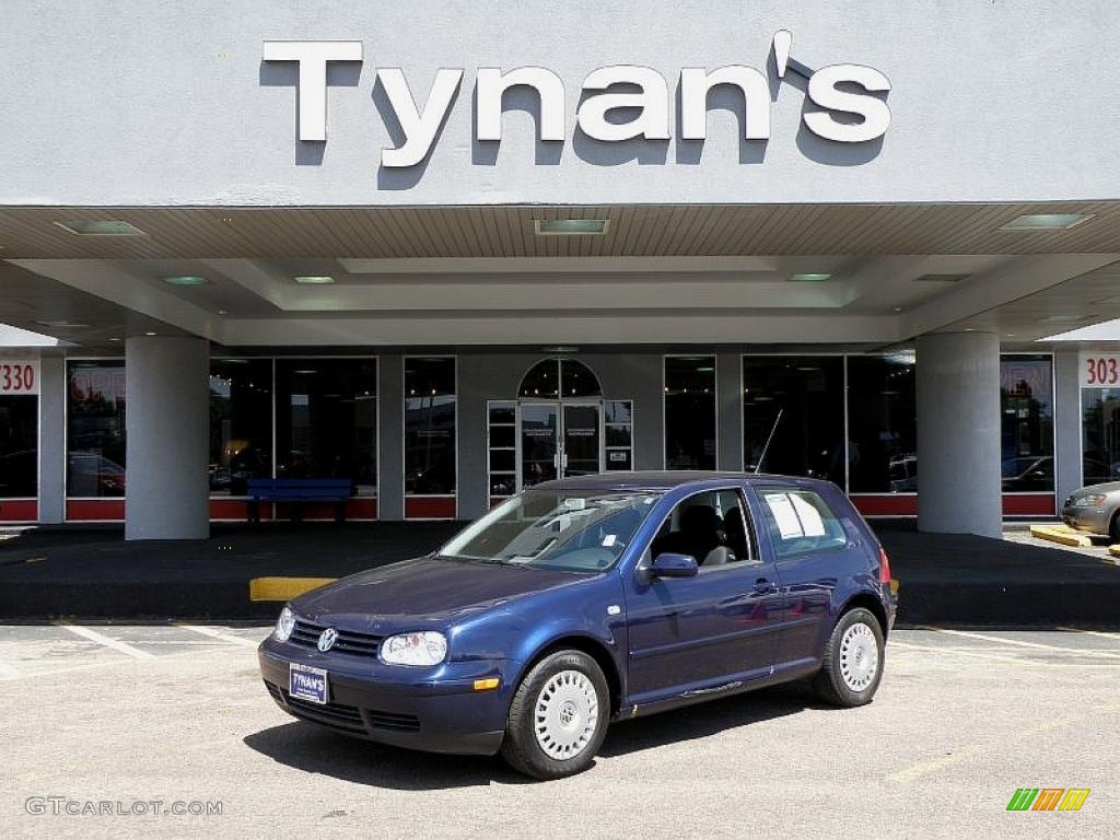 2002 Golf GL Coupe - Indigo Blue Pearl / Black photo #1