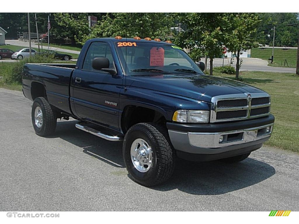 2001 Ram 2500 SLT Regular Cab 4x4 - Patriot Blue Pearl / Agate photo #1