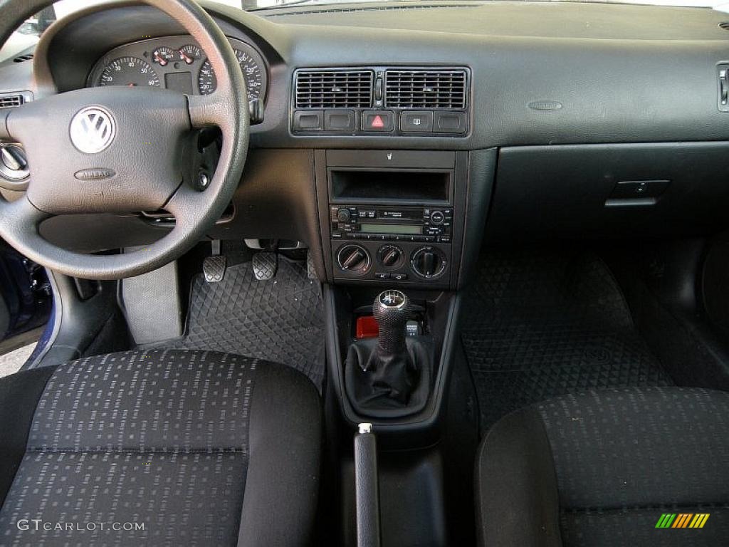 2002 Golf GL Coupe - Indigo Blue Pearl / Black photo #9