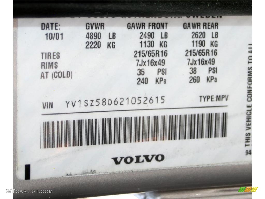 2002 V70 2.4T XC AWD Wagon - Silver Metallic / Graphite photo #26