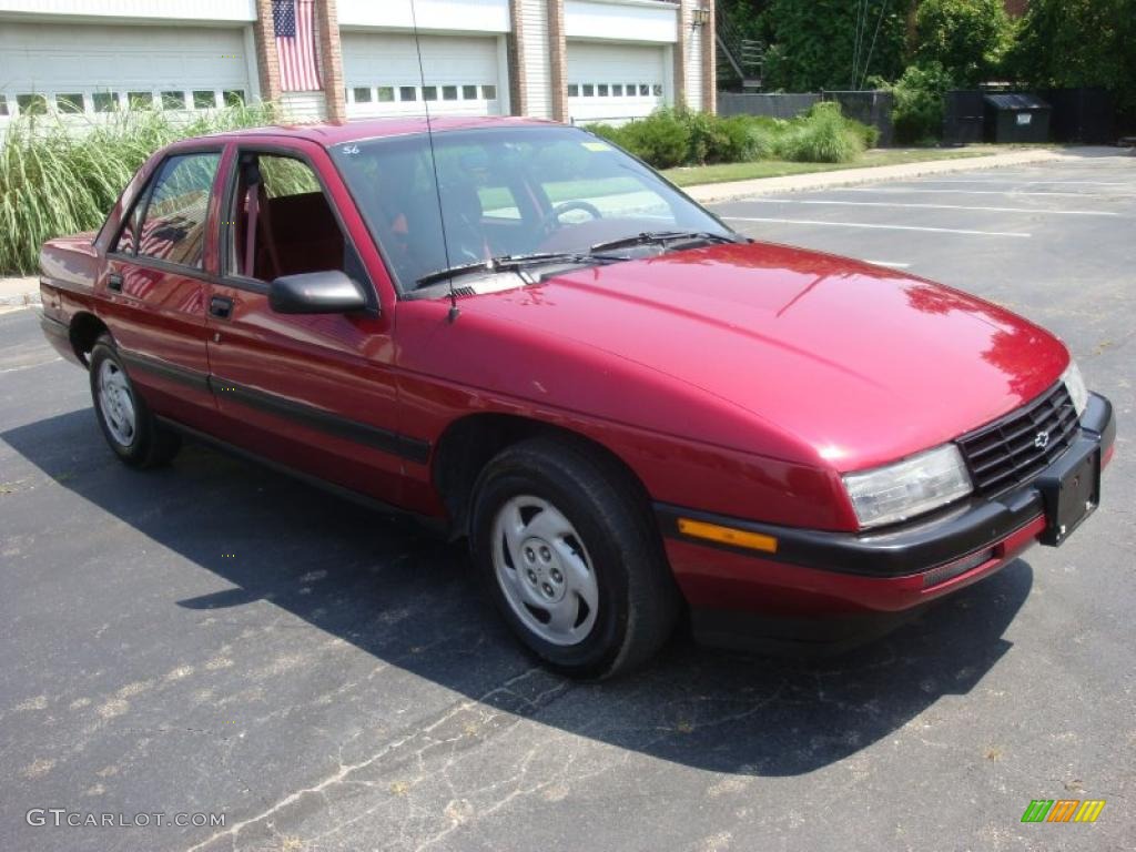 1994 Corsica Sedan - Medium Garnet Red Metallic / Red photo #8