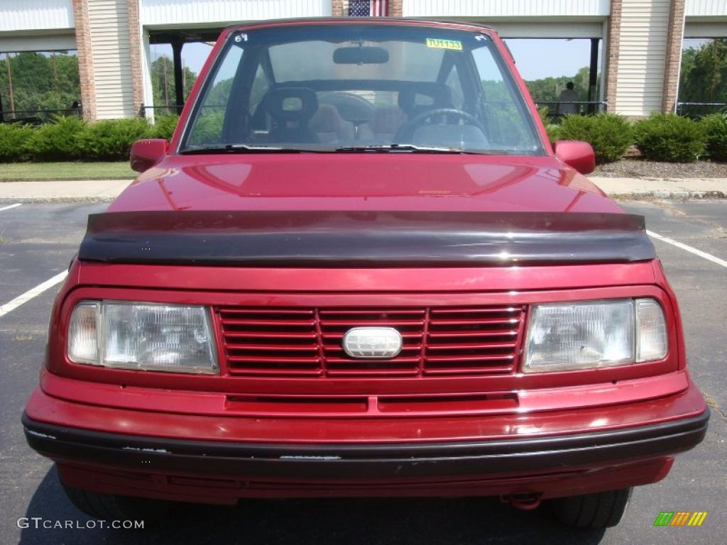 1992 Tracker LSi Soft Top 4x4 - Brilliant Red Metallic / Dark Gray photo #2