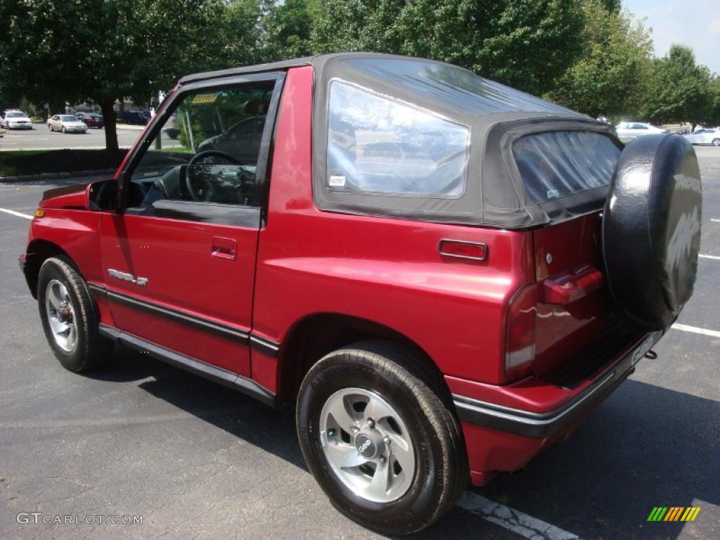 1992 Tracker LSi Soft Top 4x4 - Brilliant Red Metallic / Dark Gray photo #4