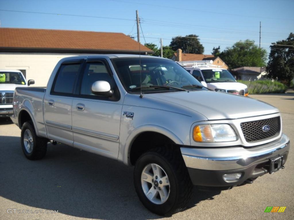 2003 F150 XLT SuperCrew 4x4 - Silver Metallic / Medium Graphite Grey photo #6