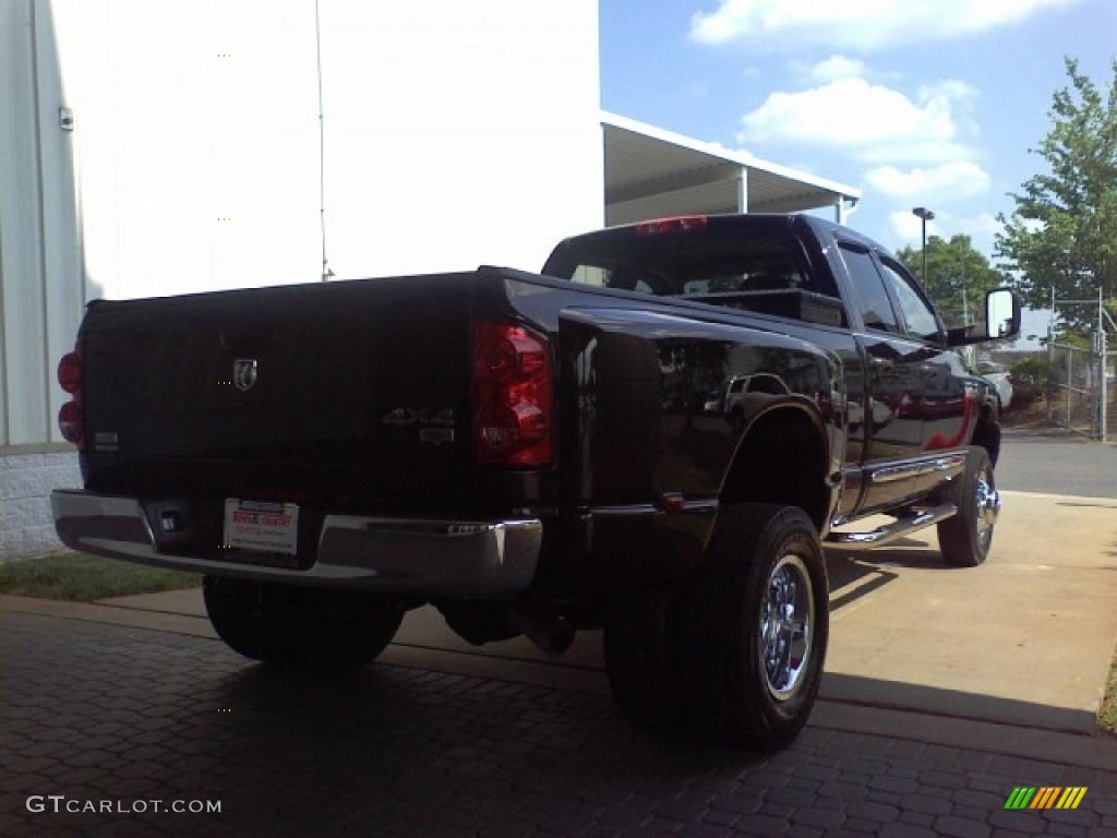 2008 Ram 3500 Laramie Quad Cab 4x4 Dually - Brilliant Black Crystal Pearl / Medium Slate Gray photo #35