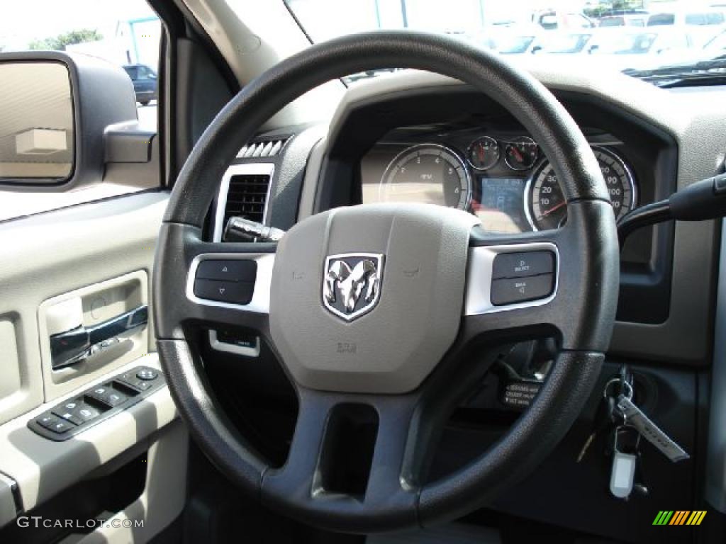 2010 Ram 1500 SLT Quad Cab - Bright Silver Metallic / Dark Slate/Medium Graystone photo #22