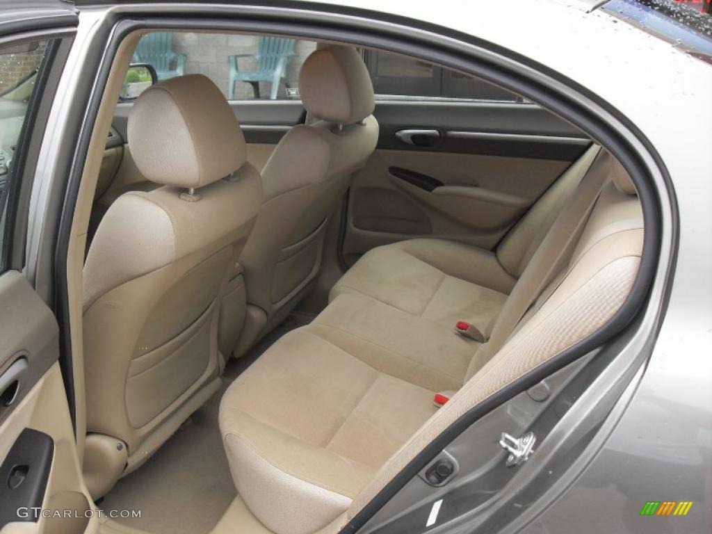 2008 Civic Hybrid Sedan - Galaxy Gray Metallic / Ivory photo #5