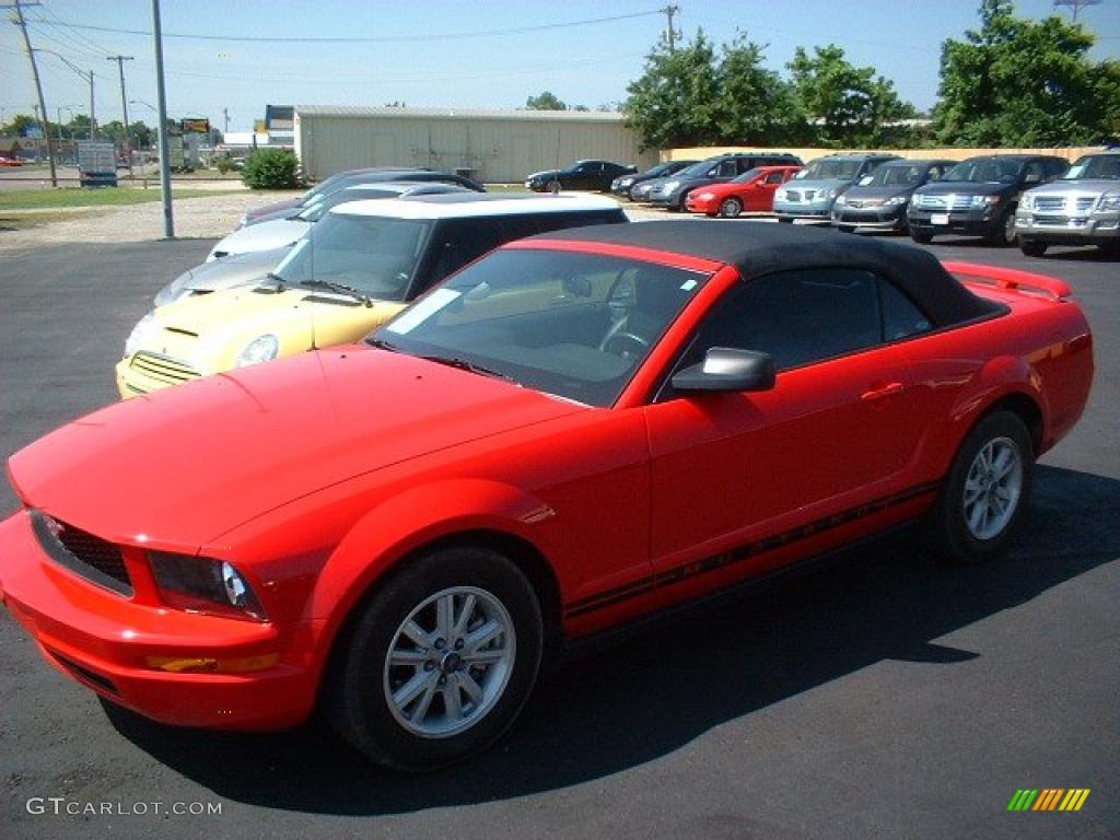 2006 Mustang V6 Premium Convertible - Torch Red / Dark Charcoal photo #1