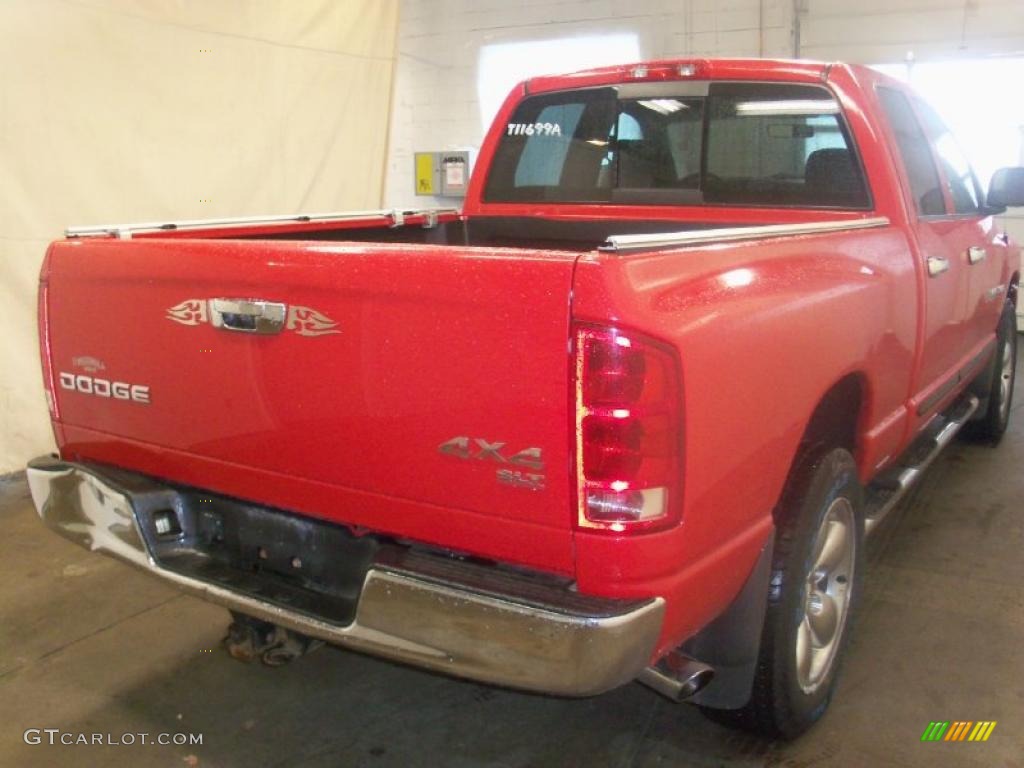 2003 Ram 1500 SLT Quad Cab 4x4 - Flame Red / Dark Slate Gray photo #11