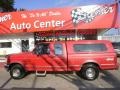 1995 Vermillion Red Ford F150 XLT Extended Cab 4x4  photo #1