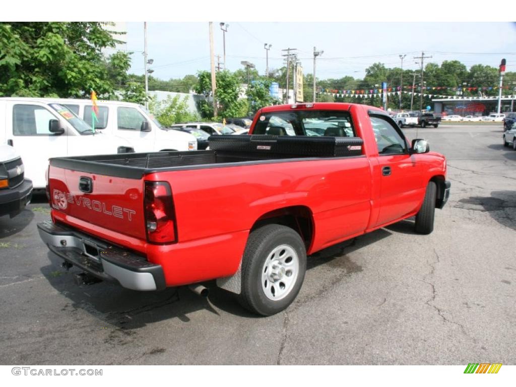 2007 Silverado 1500 Classic Work Truck Regular Cab - Victory Red / Dark Charcoal photo #5