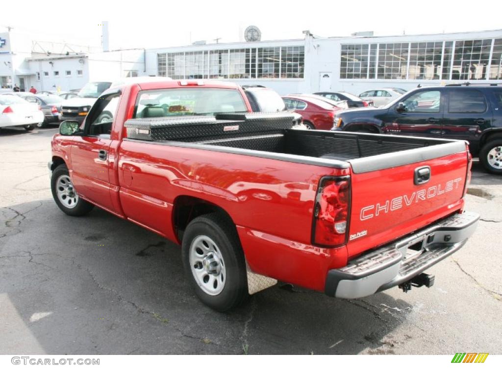 2007 Silverado 1500 Classic Work Truck Regular Cab - Victory Red / Dark Charcoal photo #9