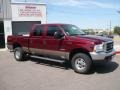 2004 Dark Toreador Red Metallic Ford F350 Super Duty XLT Crew Cab 4x4  photo #3