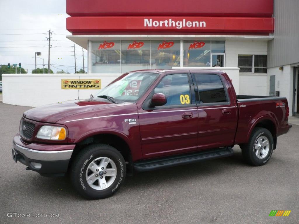 2003 Toreador Red Metallic Ford F150 Lariat Supercrew 4x4 32025314